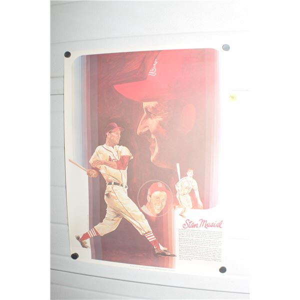 Vintage Coca Cola Stan Musial poster