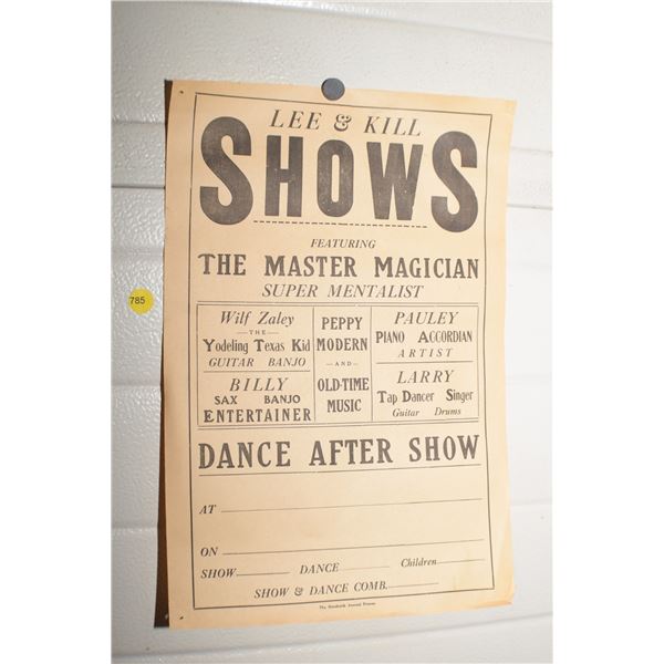 Antique Humbolt Magician poster