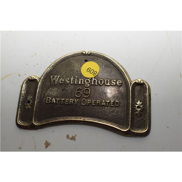 Westinghouse Brass Radio plaque