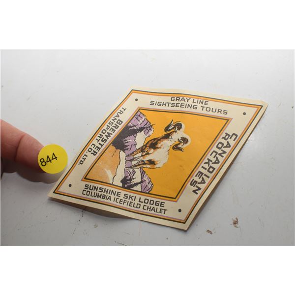 Antique Brewster's Transport luggage decal