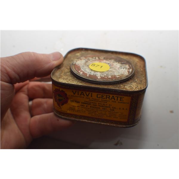 Antique Valve Cerate Tin