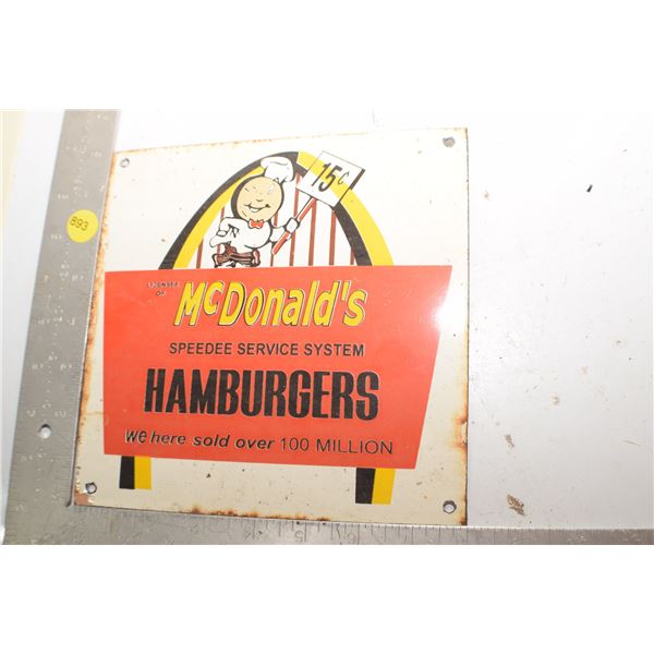 Porcelain Steel fantasy MacDonalds Sign