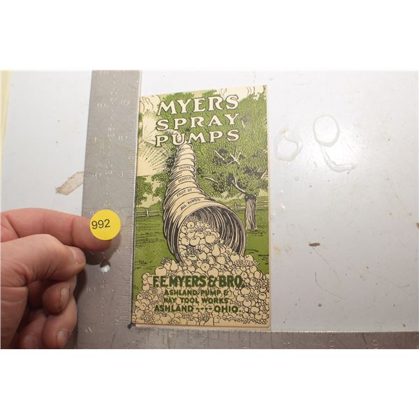 Antique Meyers Sprayer pumps catalog