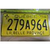 Image 2 : One Quebec License Plate # 279A964 Never Used