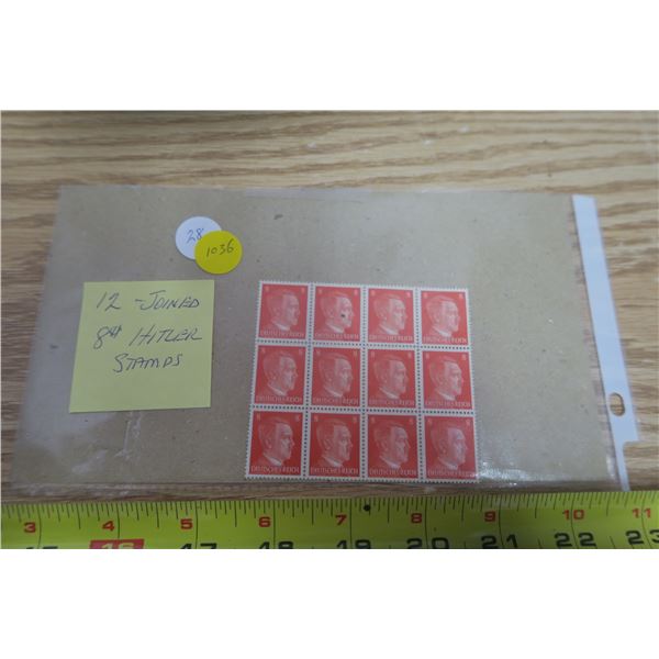 12 Hitler stamps