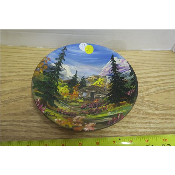 Painted Alaska Miners Gold Pan w/ Hanger