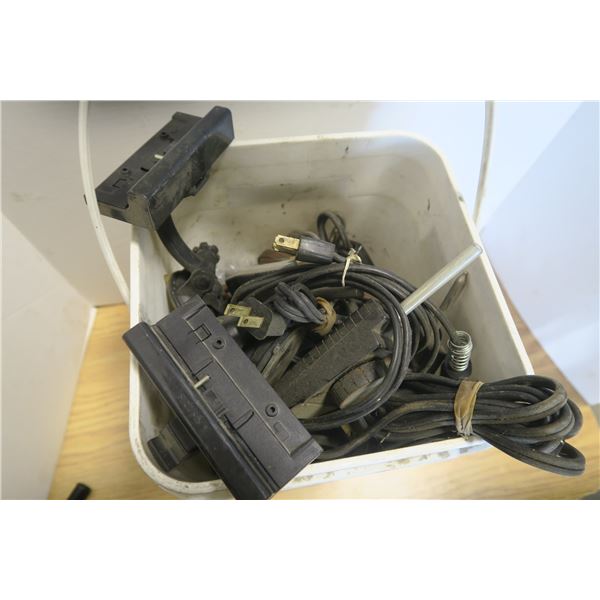 Bucket of Electrical Adaptors for Fry Pans, Satelite Radio etc