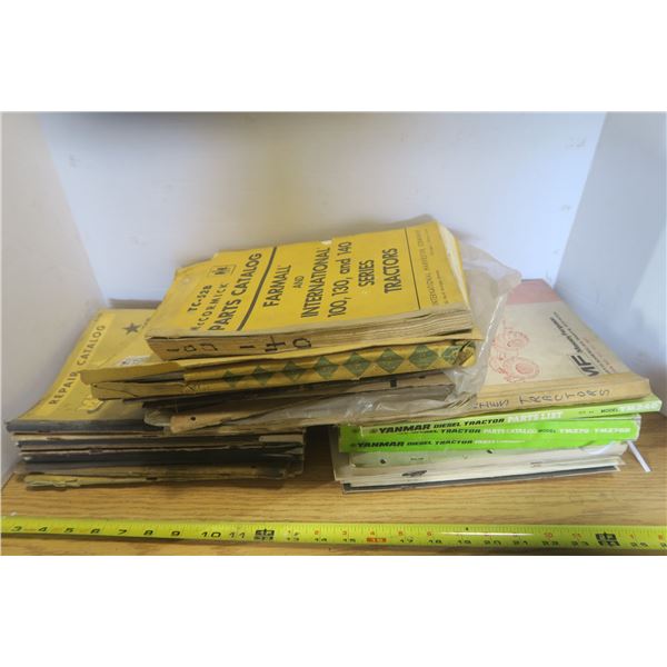 Large lot of Tractor and Farm Machine Manuals and Parts Catalogs