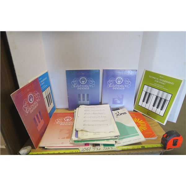 Collection of Music Theory and Piano Sheet Music Books