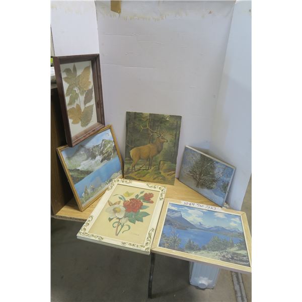 6 Wall Hangings of Various Sizes, Nature