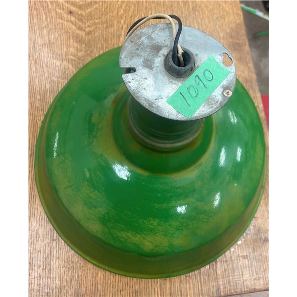 enamel service station light shade 16" across