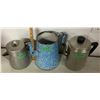 Image 1 : 3 Coffee Pots - 1 Enamel Ware 2 Aluminum