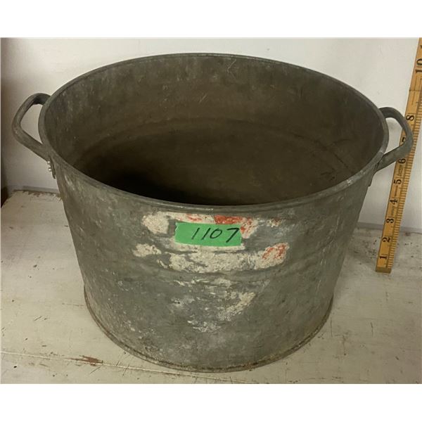 Galvanized Tub 13" Wide 9" High