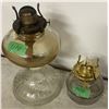 Image 1 : 2 Coal Oil Lamps - No Chimneys