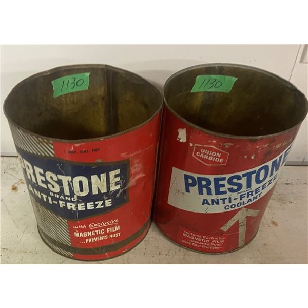 2 Anti Freeze Tins - Prestone