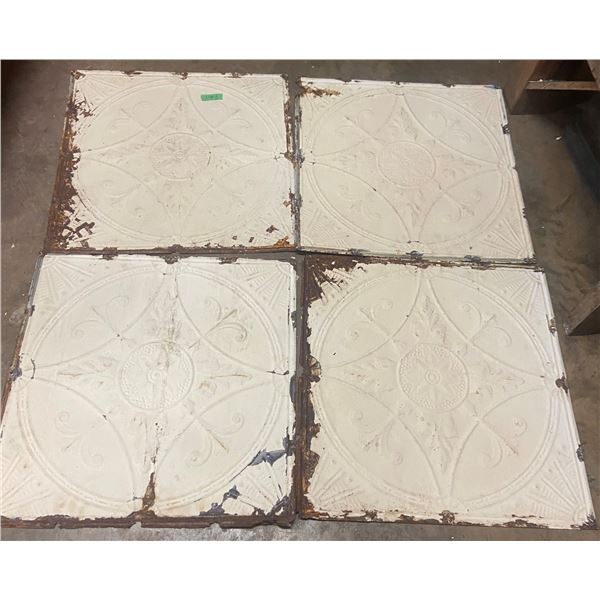 4 Tin Tile 24" x 24" - Some Rust