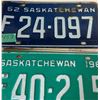 Image 2 : 2 Saskatchewan Licence Plates From 1962-1969