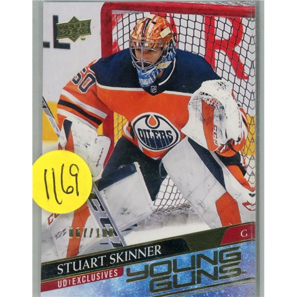Oiler Rookie goalie 2020-21 Upper Deck  #496 - Young Guns - Stuart Skinner