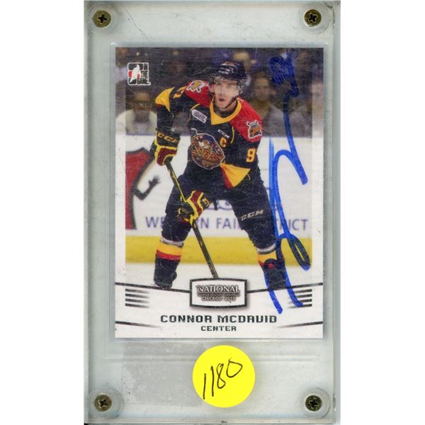 Connor McDavid rookie card The National Sports Collectors Convention 2015 #01 looks autographed- can