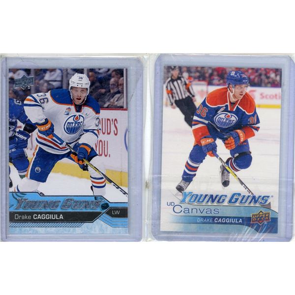 2 pcs Drake Caggiula 2016-17 Upper Deck Series Two Hockey #455 + 2016-17 Upper Deck Series Two Hocke