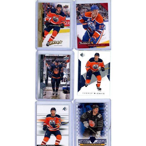 6 cards Connor McDavid 2018-19 MV Hockey Checklist 101-200 #200 + 2017-18 Parkhurst Hockey #90 + 202