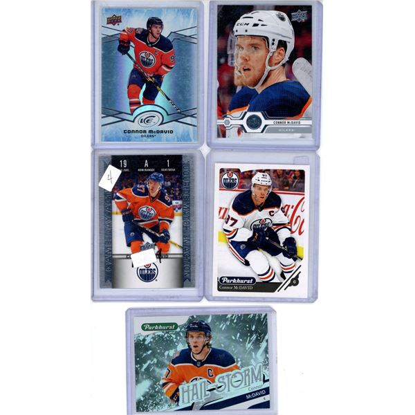 (5) Connor McDavid Lot 2019 Upper Deck Series Hockey Parkhurst Hockey