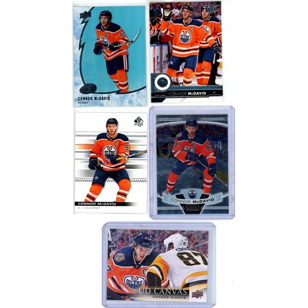 (5) Connor McDavid Lot 2018 Upper Deck OPC O-PEE-CHEE