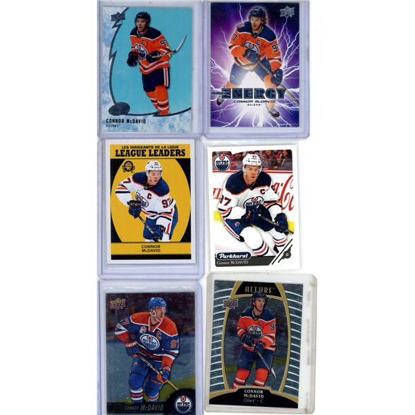 (6) Connor McDavid Lot 2019 Upper Deck Parkhurst Hockey
