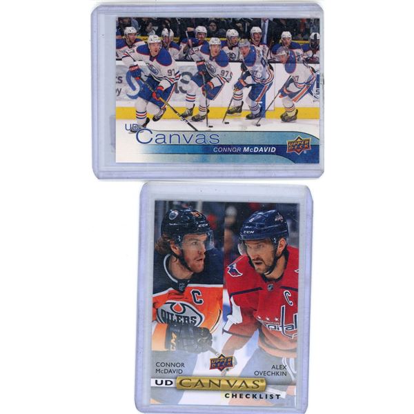 Connor McDavid 2016-17 Upper Deck - UD Canvas #C35 + UD Canvas Checklist #C90 Ovechkin McDavid