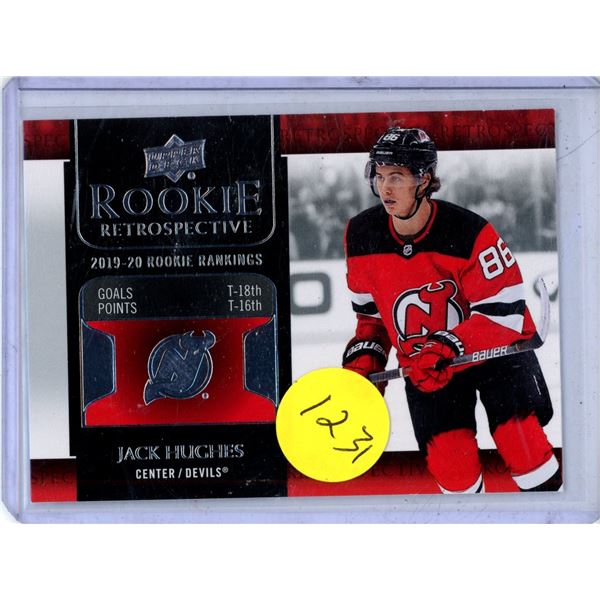 Jack Hughes 2020-21 Upper Deck - Rookie Retrospective #RR-13