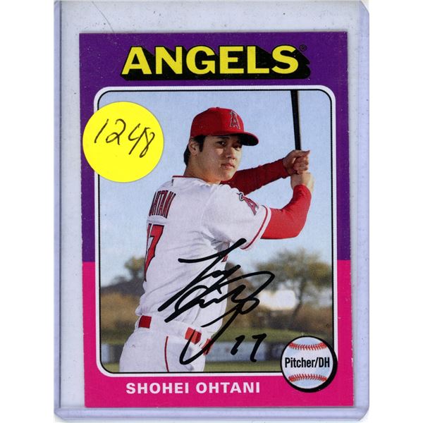 Shohei Ohtani batting card 2019 Topps Archives #101.1 - 1975 Design