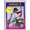 Image 1 : Shohei Ohtani batting card 2019 Topps Archives #101.1 - 1975 Design