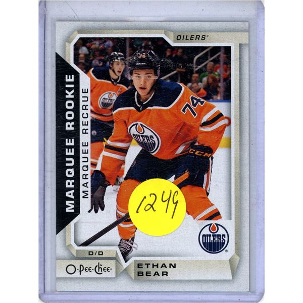 Ethan Bear rookie card 2018-19 O-Pee-Chee - #540 - Marquee Rookies