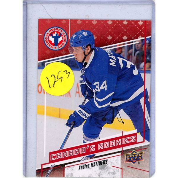 Auston Matthews 2017 Upper Deck National Hockey Card Day - Canadian Sheet Singles #CAN 1