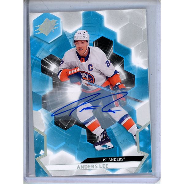 Anders Lee autographed card 2020-21 SPx #27