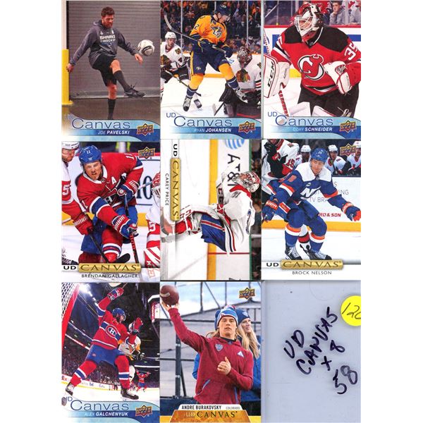 UD Canvas hockey card lot