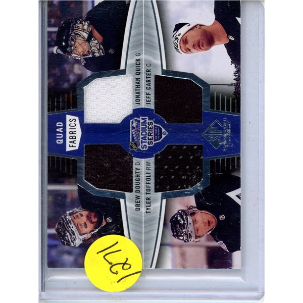 Drew Doughty, Jonathan Quick, Tyler Toffoli, Jeff Carter 2020-21 Upper Deck SP Game Used - 2020 NHL 