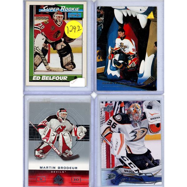 Hockey card goalie lot includes Belfour,Brodeur