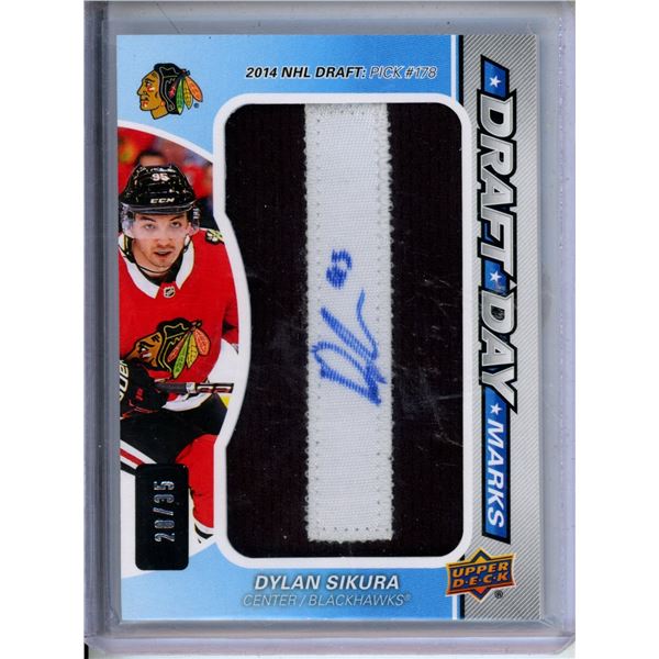 Dylan Sikura 2018-19 Upper Deck SP Game Used - Draft Day Marks #DDM-DS