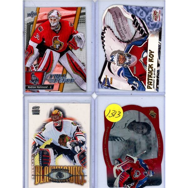 Hockey Card lot golies with two Roy die cut cards
