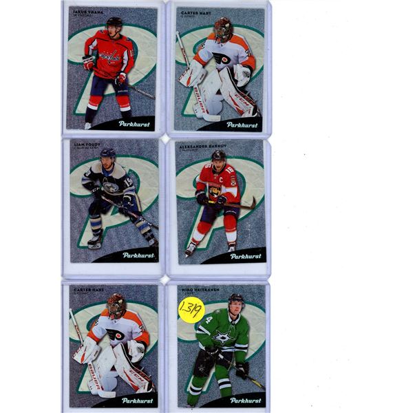 Hockey card includes 2 Carter Hart plus