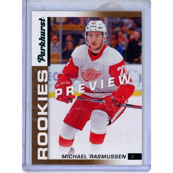 Michael Rasmussen rookie card 2018-19 Upper Deck - Parkhurst Rookies Preview #PR-6