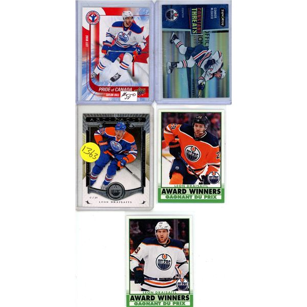 Oiler hockey card lot McDavid, Hall