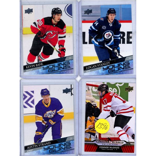 (3) 2021 Young Guns hockey card lot  and Connor McDavid Rookie card