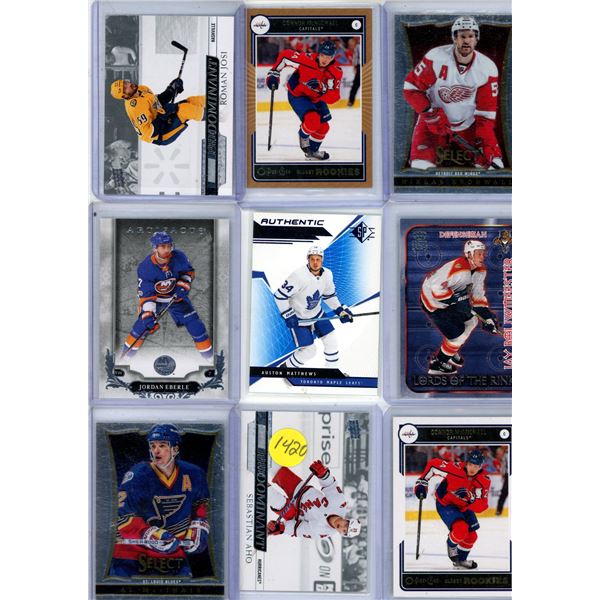 9 hockey card lot includes Auston Matthews