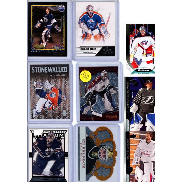 9 goalie lot hockey cards modern upper deck OPC die cut included