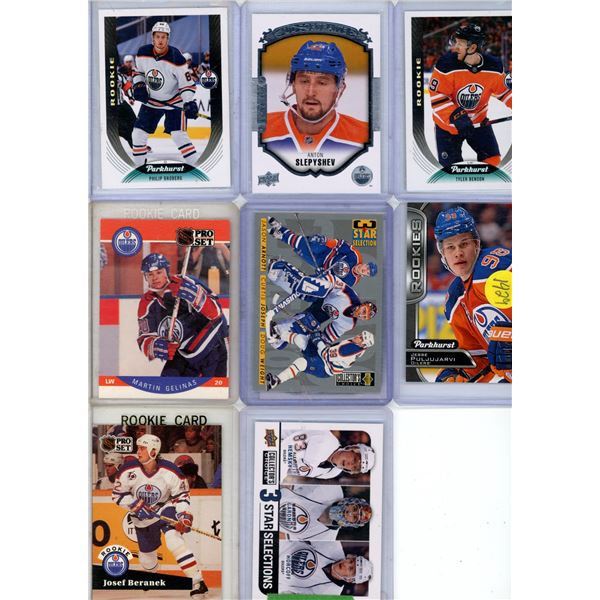 8 Oilers Hockey card lot includes rookie