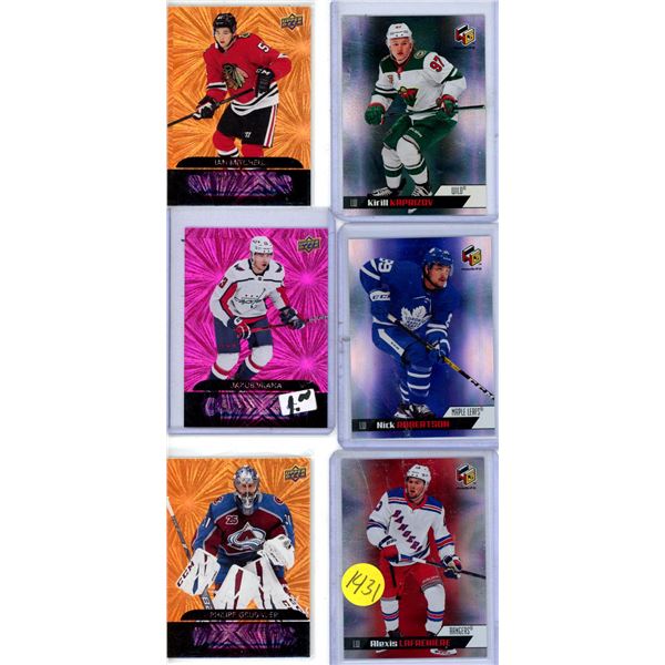 6 card lot includes Alexis Lafreniere  rookie