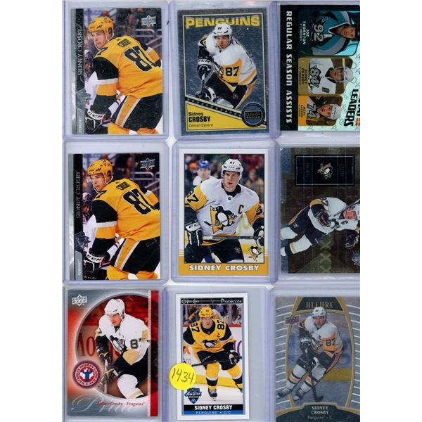 9 Sidney Crosby hockey card lot