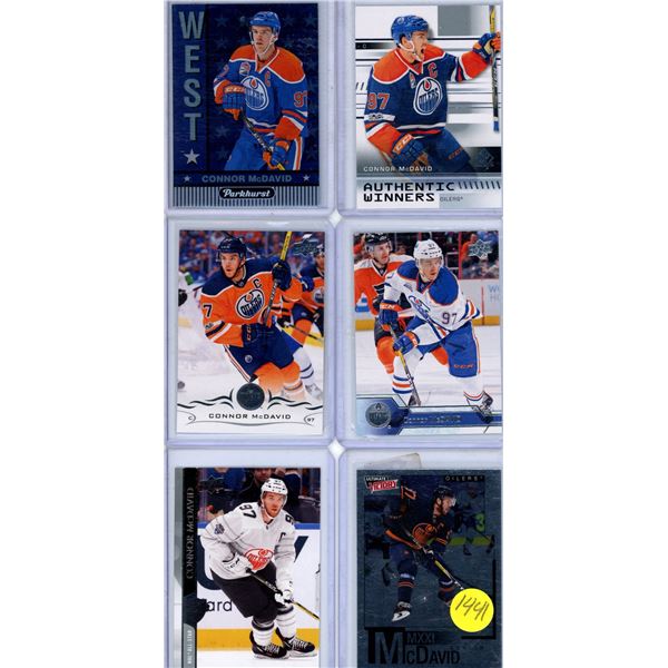 6 Connor Mcdavid Hockey card lot